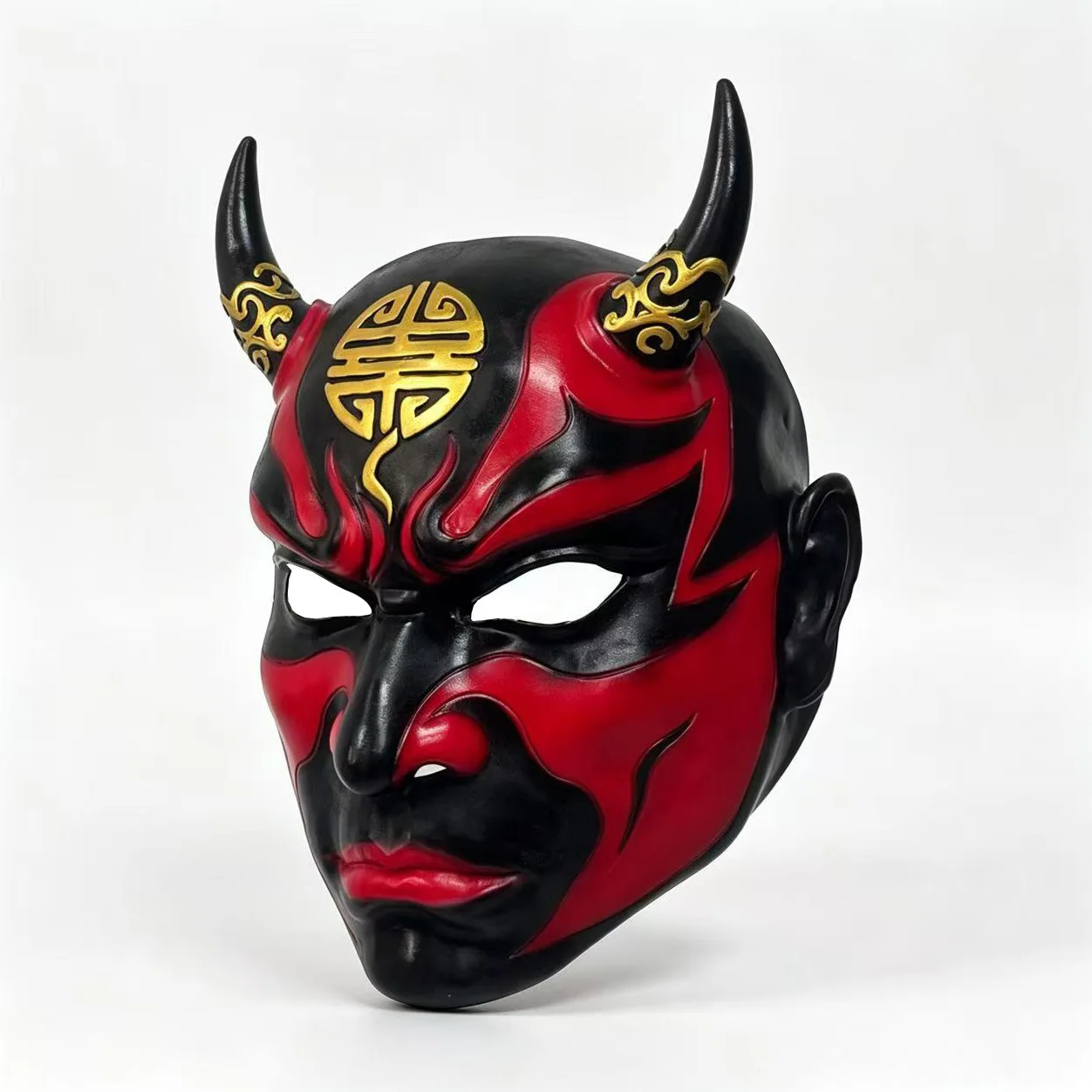 Samurai-Geistermaske, Horror-Dämonenmaske zum Tragen für Halloween-Cosplay – Detail 3