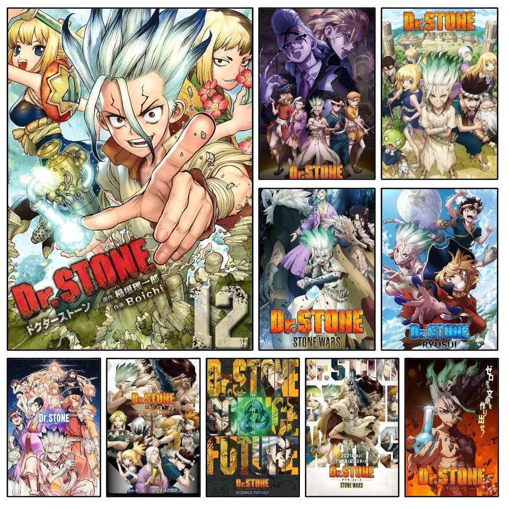 Anime D-Dr. S-STONE Senku Science Poster Waterproof HD Modern Peel And Stick Wall Decor Bedroom Living Room Dorm Office