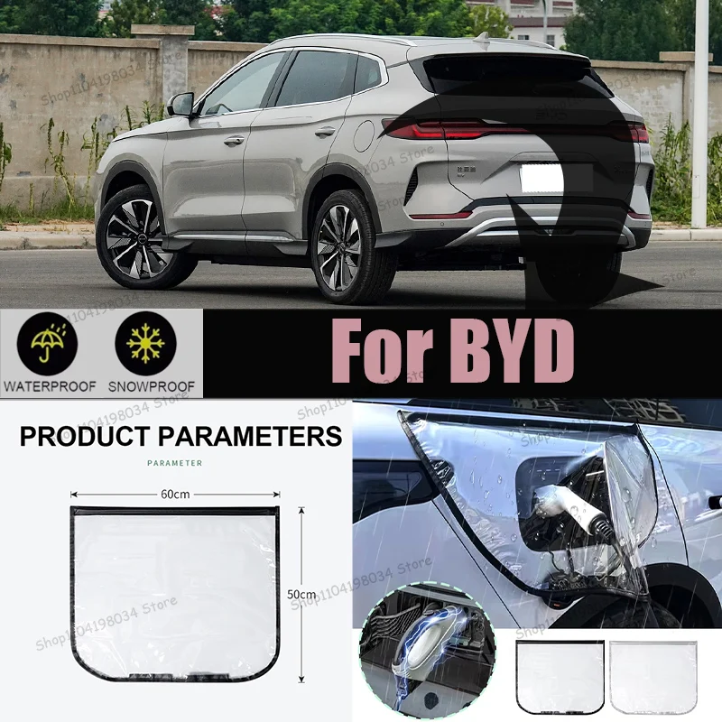 

For BYD Qin Song Han Yuan DM-i electric Vehicle Charger Port Rainproof Dustproof Cover Outdoor Protection Covers Car Accessories