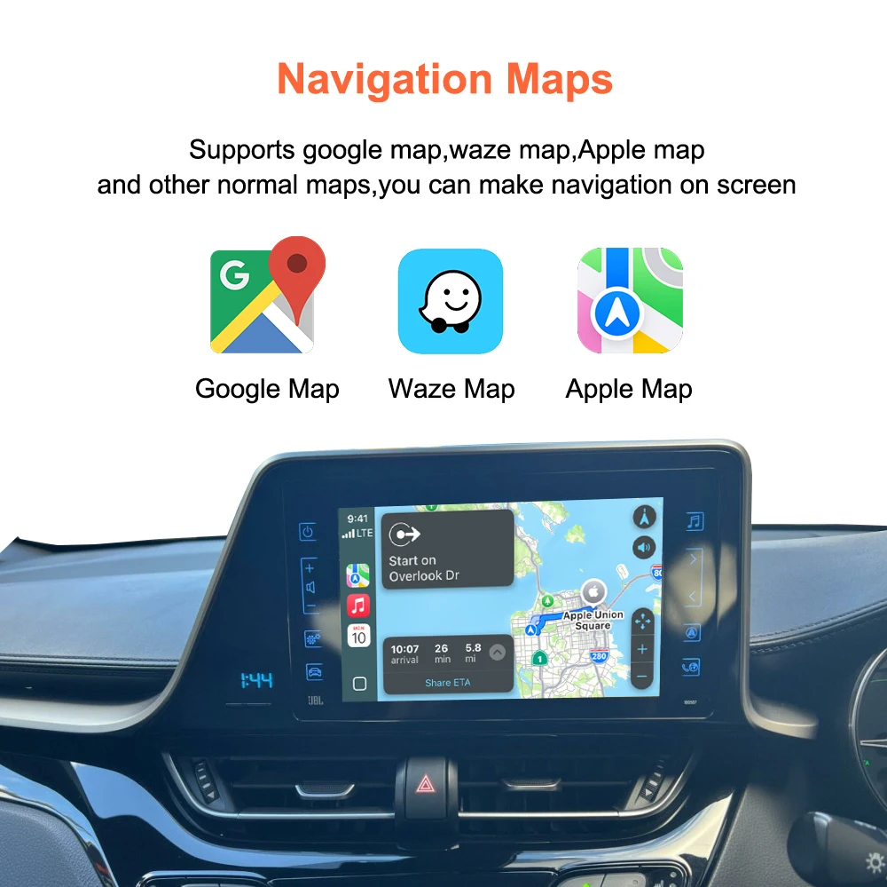 Bonroad Wireless Carplay Android Auto Decoder For TOYOTA Touch2 Entune2.0 Highlander Tundra Sienna Prius Yaris Camry CHR Module – Detail 10