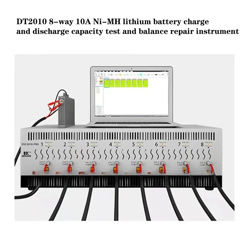 8-channels 10A Ni-MH lithium battery charge and discharge capacity test and balance repair instrument DT2010