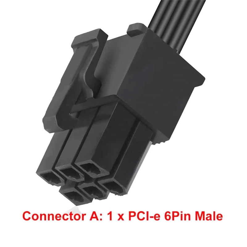 جهاز كمبيوتر شخصي خادم القرص الصلب 6Pin 1 ذكر إلى 4 أنثى كابل الطاقة الخائن