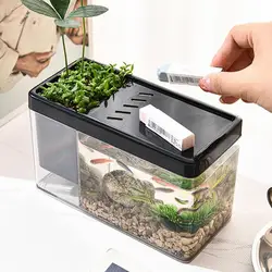 Aquarium Mini Fish Tank Aquarium Fish Desktop Box landscape creative small tropical fish tank Desktop Fish Bowl Organizer