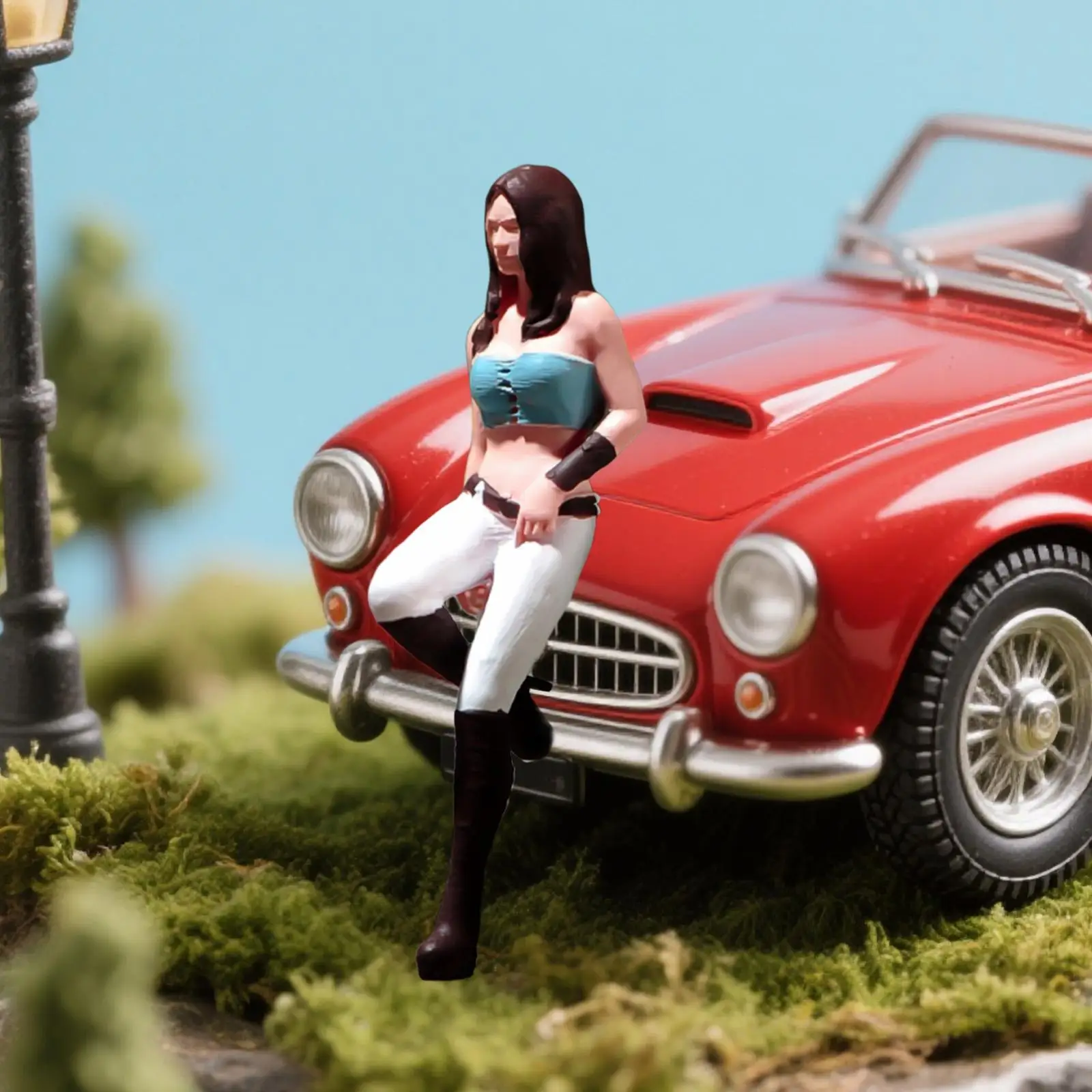 

Миниатюрная фигурка девочки, модель из смолы, расписанная вручную, масштаб 1/64, для диорам и коллекций