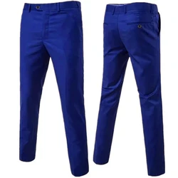 2023 Fashion New Men's Casual Boutique Business Suit Trousers / Male High Quality Slim Solid Color Dress Pants