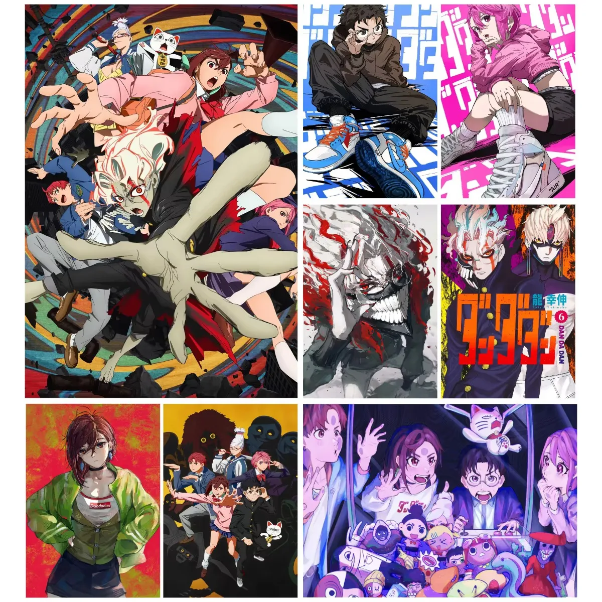 Diamant-Malerei Anime Dandadan Action-Anime Diamant-Mosaik Handgemachte Kunst Exquisites Kreatives Geschenk Heimdekoration