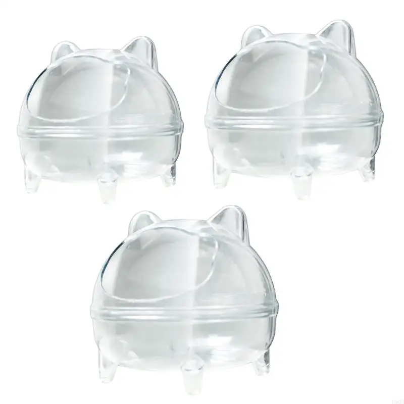 

D5QB Small Animals Hamster Bathtub Clear Sand Bath Container Featuring Anti Spill for Sand Bath Explore World of Quiet