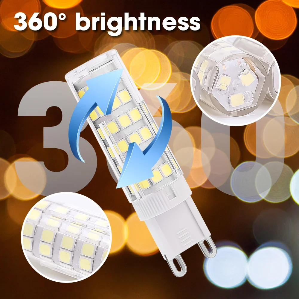 LED Bulb G9 LED Lamp 3W 5W 7W 9W AC 220V Light Bulb Led Spotlight Chandelier Living Room Bedroom Lighting Halogen Lamp 6000K