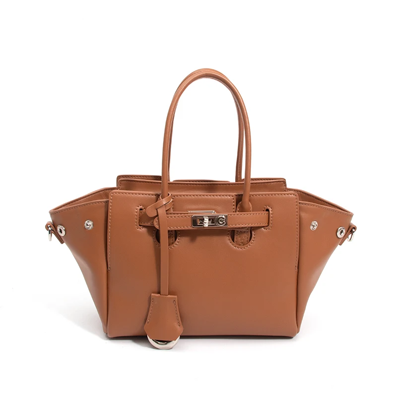 

Luxury Designer Women's Handbag Large Capacity Tote Bag Genuine Leather Brown Commuter Shoulder Bags High End Female Handbags