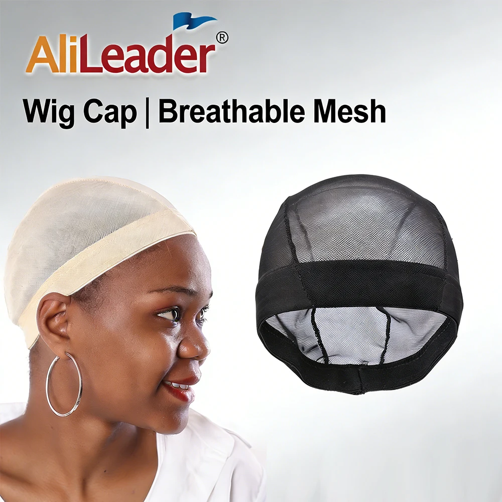 

Beige/Black Mesh Wig Cap - 1Pcs Elastic & Breathable Hair Accessory for Effortless DIY Wig Making