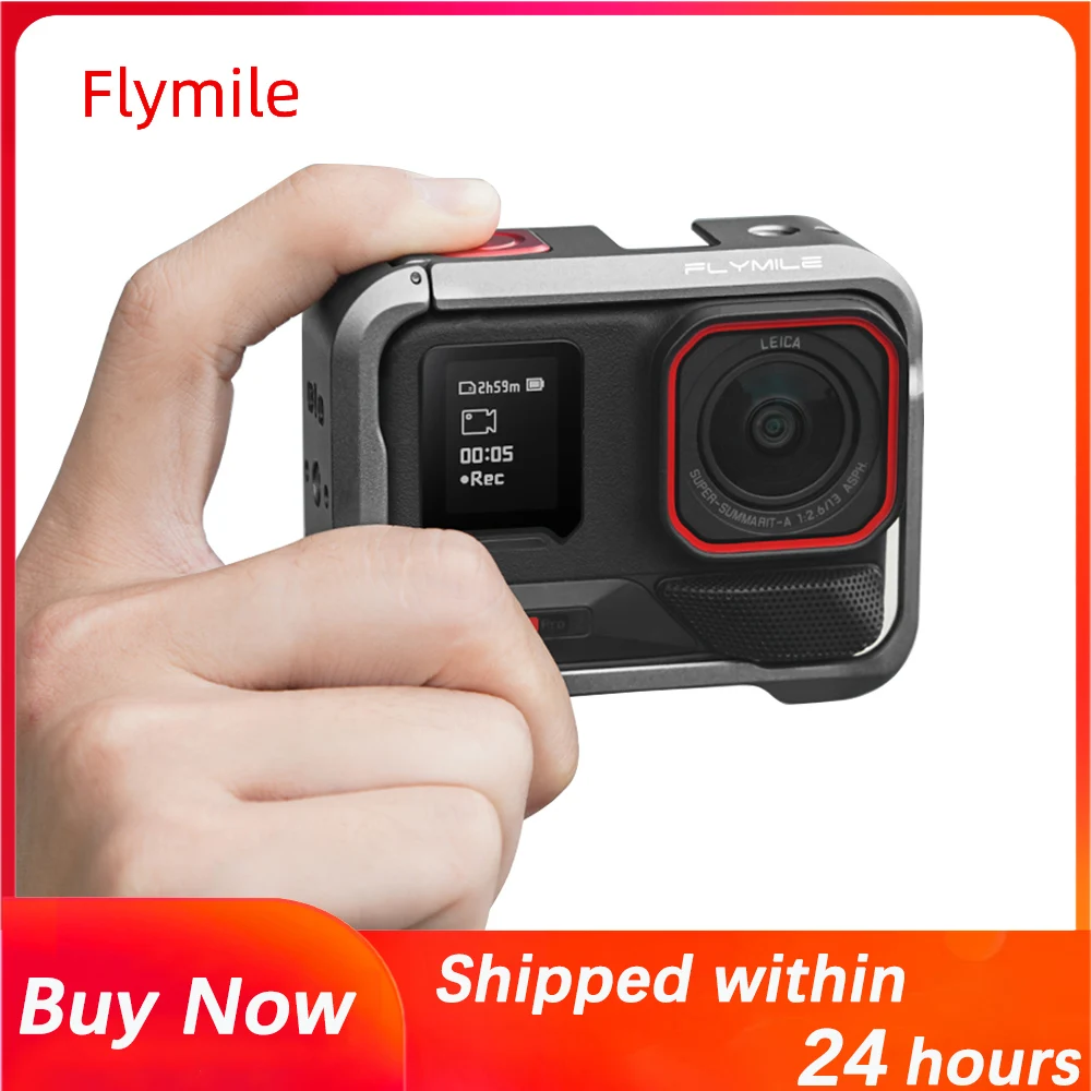 �y�Z�[�����zFlymile ���@�\�J�����P�[�W Insta360 ACE Pro/2 �p�A�����h�~�ی�P�[�X�A�A���~�j�E�������t���[���AAce Pro 2 �A�N�Z�T���[