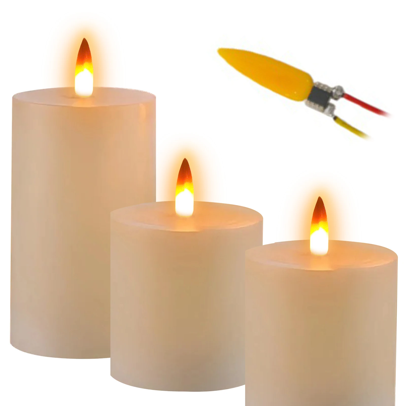 

3/5/10PCS Light Bulb Accessories 2200K Diode LED Flame Effect Light Bulb 3V Flash Candles for Christmas Party Decorations