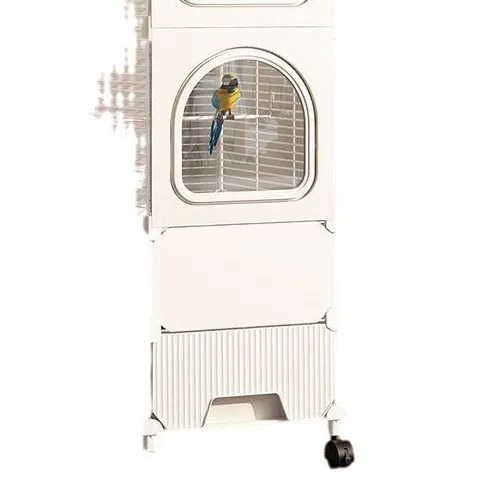 Bird cage transparent splash-proof bold encrypted parrot tiger skin Xuanfeng special ecological horizontal silk luxury villa