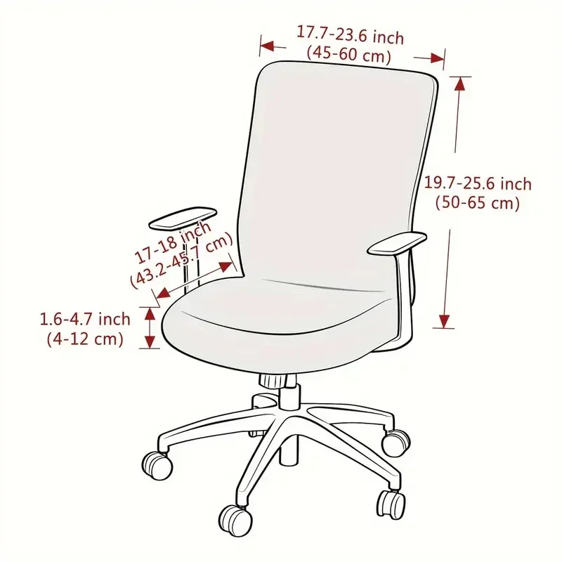 Jacquard Office Chair Cover Stretchable Computer Dustproof Chair Slipcover Rotating Gaming Chair Protector Coprisedia Ufficio