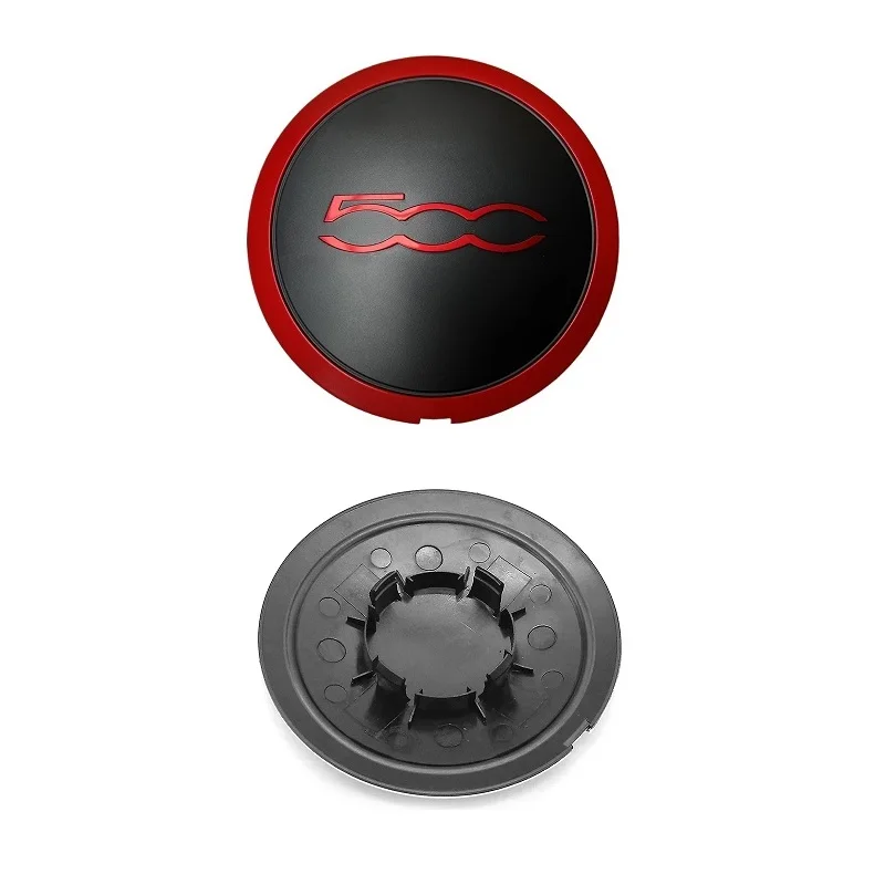 2/4PCS Red Red 133mm Hubcap 51884863 For Fiat 500 Wheels Centre Hub Caps Set 68078419AC 68078421AC Dust Cover Wheel Hub Cap