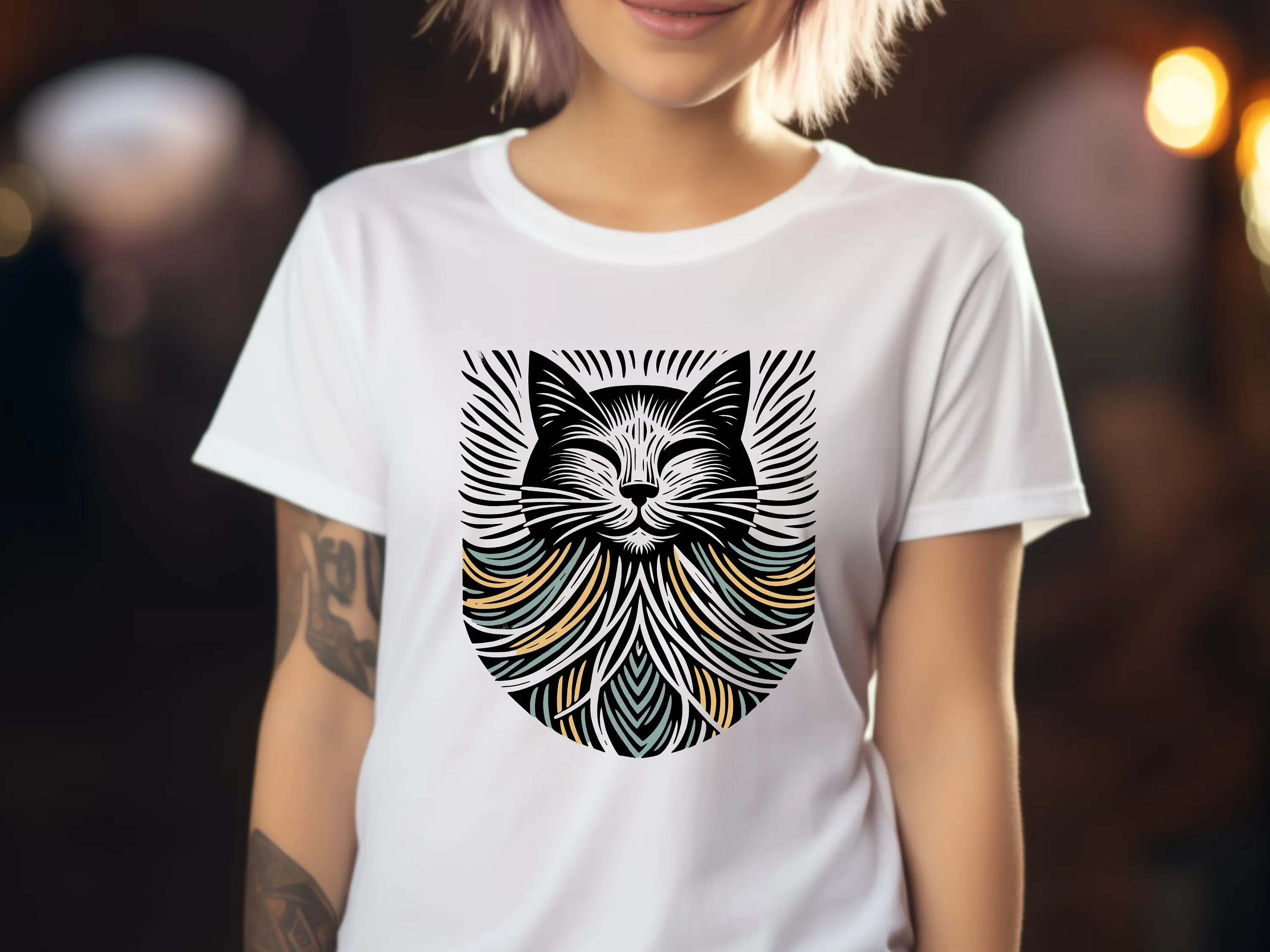 Cat Whiskers T Shirt Lover Owner Feline Mom Pet