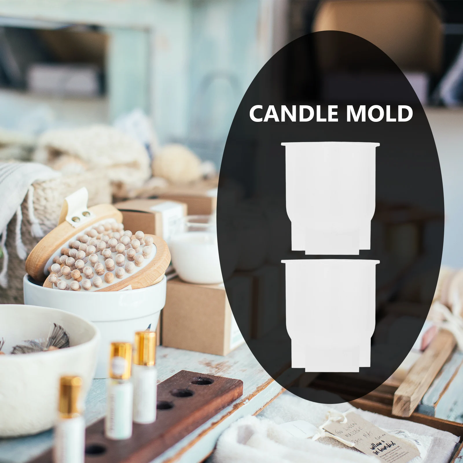 

2Pcs Flower Bud Shaped Silicone C Mold for H made DIY Crafts Nonstick Reusable Making Scented C les Soap naments Hardware