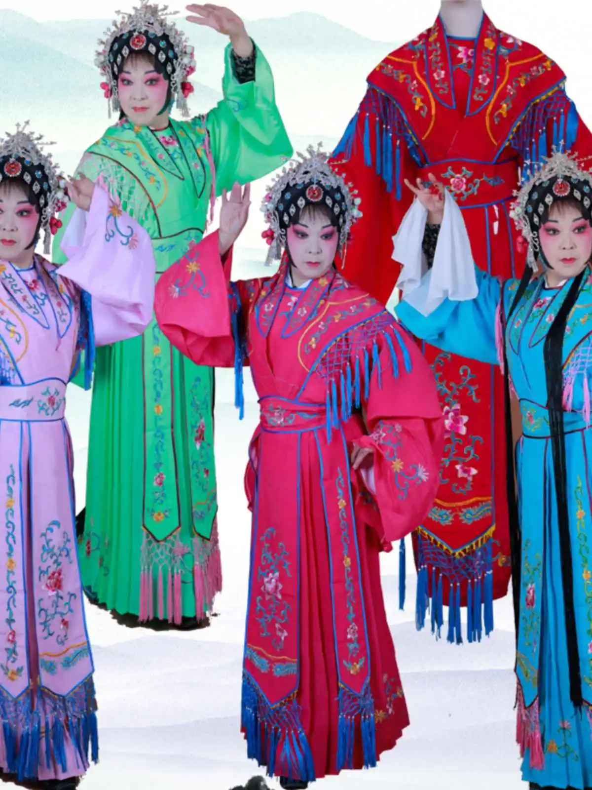 

Peking Opera Stage Performance Costume Drunken Empress Attire Chinese Operas Noble Consort Drunken Colorful Palace Outfit CT048