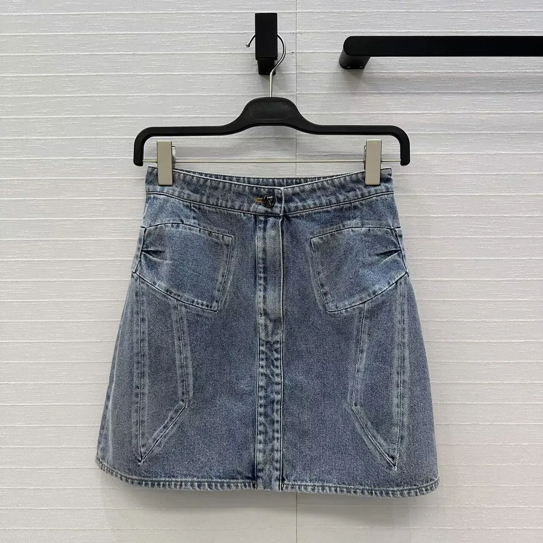 

New Fashion Preppy Style Cute A-line Denim Skirts Womens High Waist Embroidery Big Bow Pattern Sweet Vintage Mini Skirt