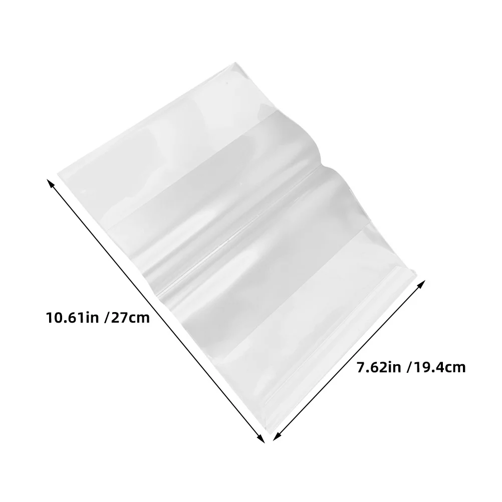 20Pcs Transparent Plastic Book Covers Clear Sleeve Protective Cover for Textbooks Notebooks Reusable Book Protector for Students