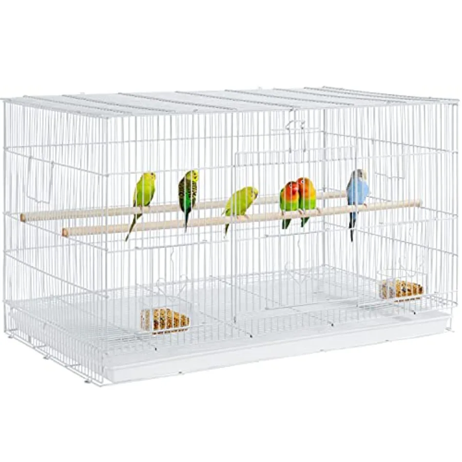 

Flight Bird Cage for Small/Medium Birds Steel Gray Stackable Design with Slide-Out Tray Bottom Grate