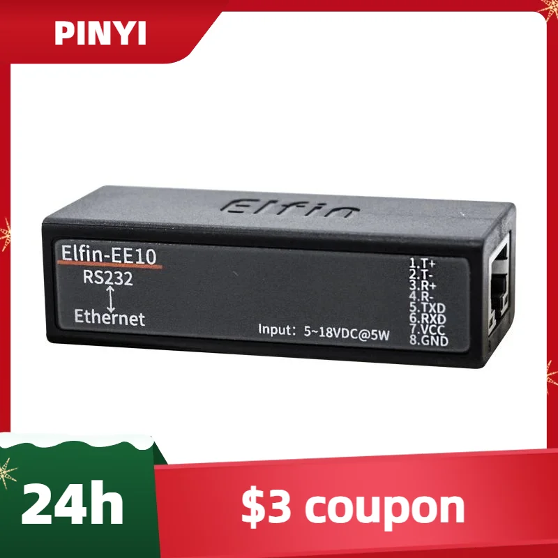 Serial Port RS232 to Ethernet Serial Port Device Server Support TCP/IP Telnet Modbus TCP Protocol EE10