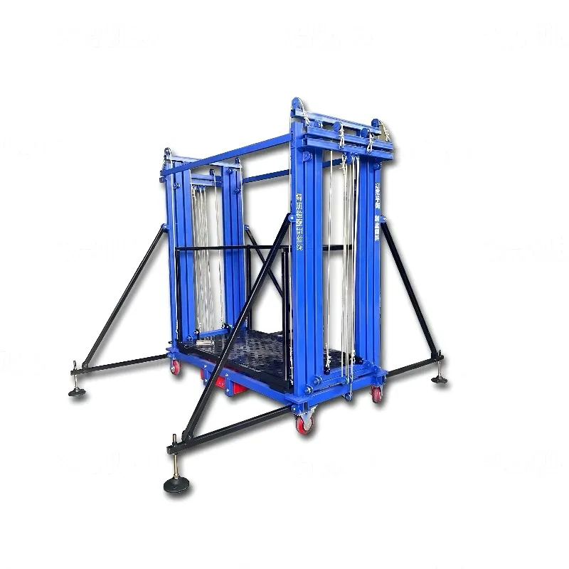 Electric Lifting Scaffold Mobile Platform 500Kg Wireless Remote Control 220V Mini Crane For Home Construction Hoist Customizable
