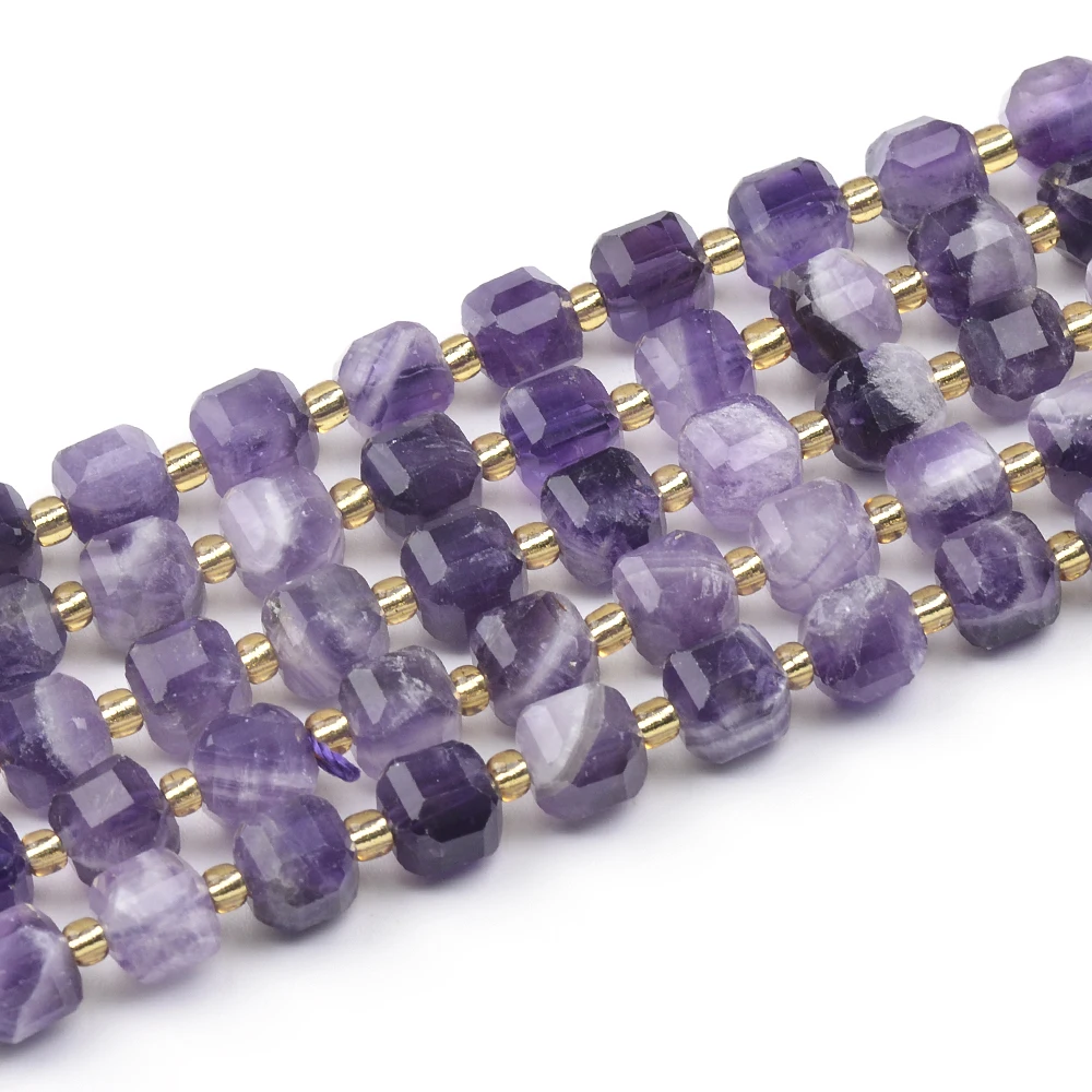 

Wholesale Natural Sage Amethyst Lemon Jade Labradorite Faceted Cube Loose Beads For Making Jewelry DIY Necklace Bracelet