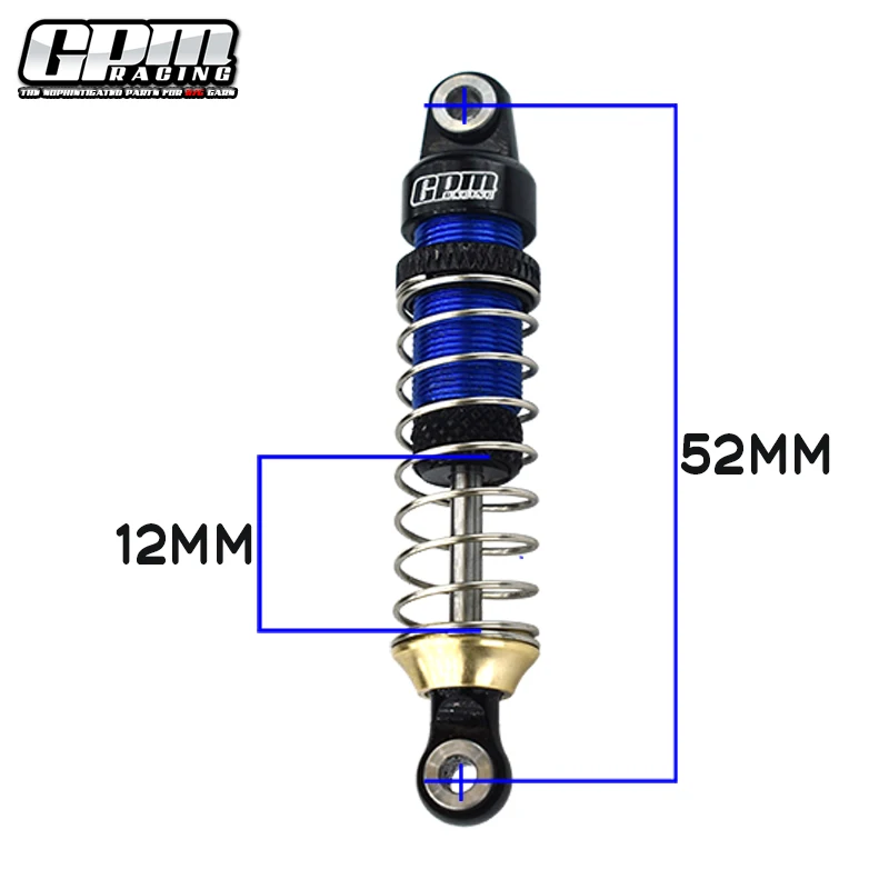 GPM Alloy Front/Rear Adjustable Spring Damper TRAXXAS 1/18 TRX-4M / TRX-4M K10