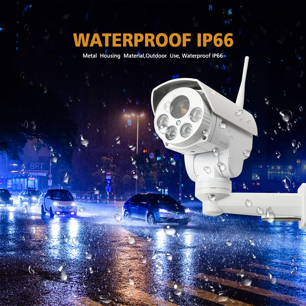 Caméra de surveillance bullet extérieure PTZ IP WiFi HD 5MP/1080p, dispositif de sécurité sans fil, avec n\'aime optique x5/x10, système infrarouge