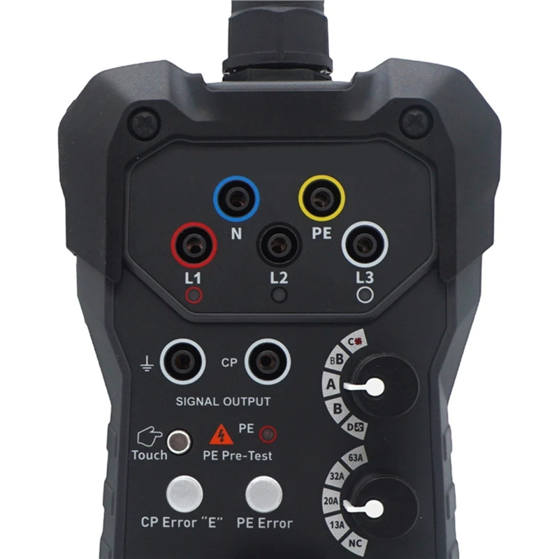 Adaptateur de testeur EVSE 63A, testeur de tension pour Test de Station de charge EV, Compatible avec les testeurs, multimètres, Oscilloscopes