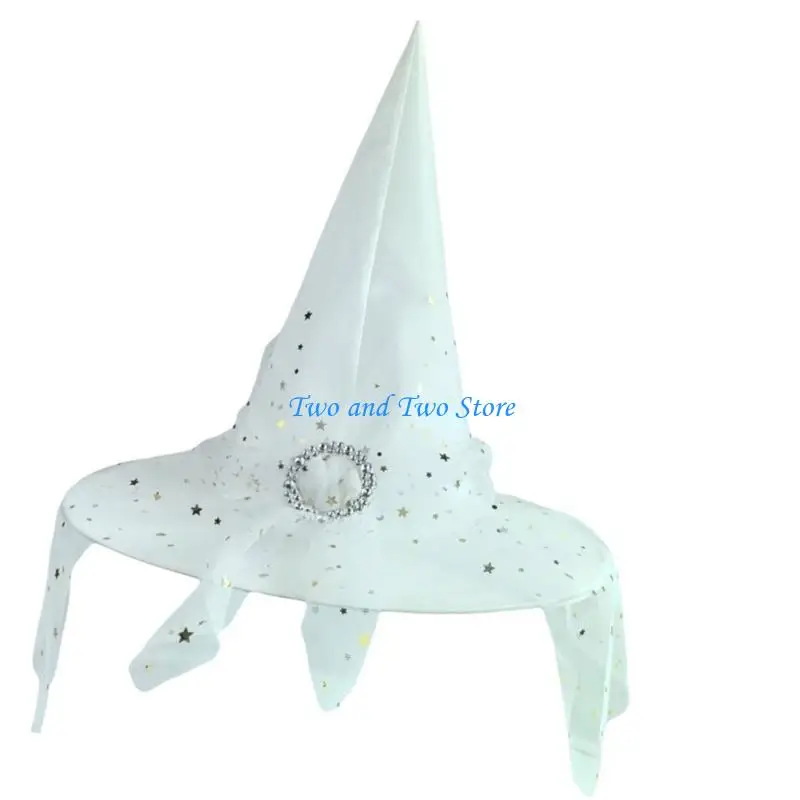 

HX6F Witch Hat Halloween Costume Accessory Using Ventilated Mesh And Adjustable Elastic Band