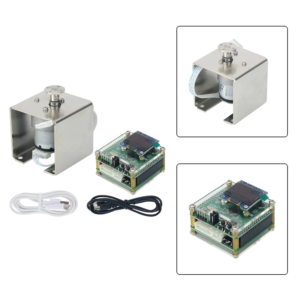 Hall Encoder Set DC Motor PID Kit For Motor Testing Permanent Magnet Motor 12V Rated Voltage All-metal Bracket