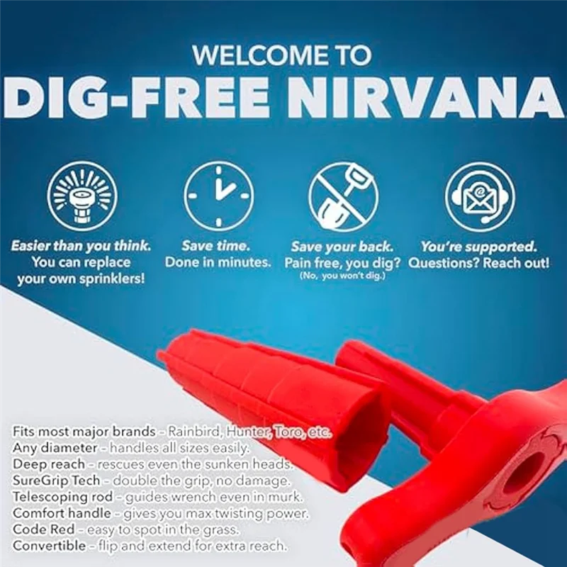 BYBS-Sprinkler Head Removal Tool 4-In-1 Sprinkler Rotor Heads Formost Brands Rainbird