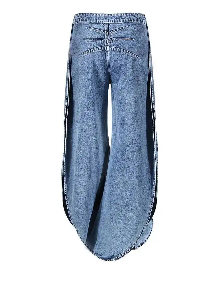 Ruffles Tank Blue Top Wide Leg Pants Two Piece Suit New Round Neck Sleeveless Women Fashion  Spring Autumn 2026 UDFD - view 6