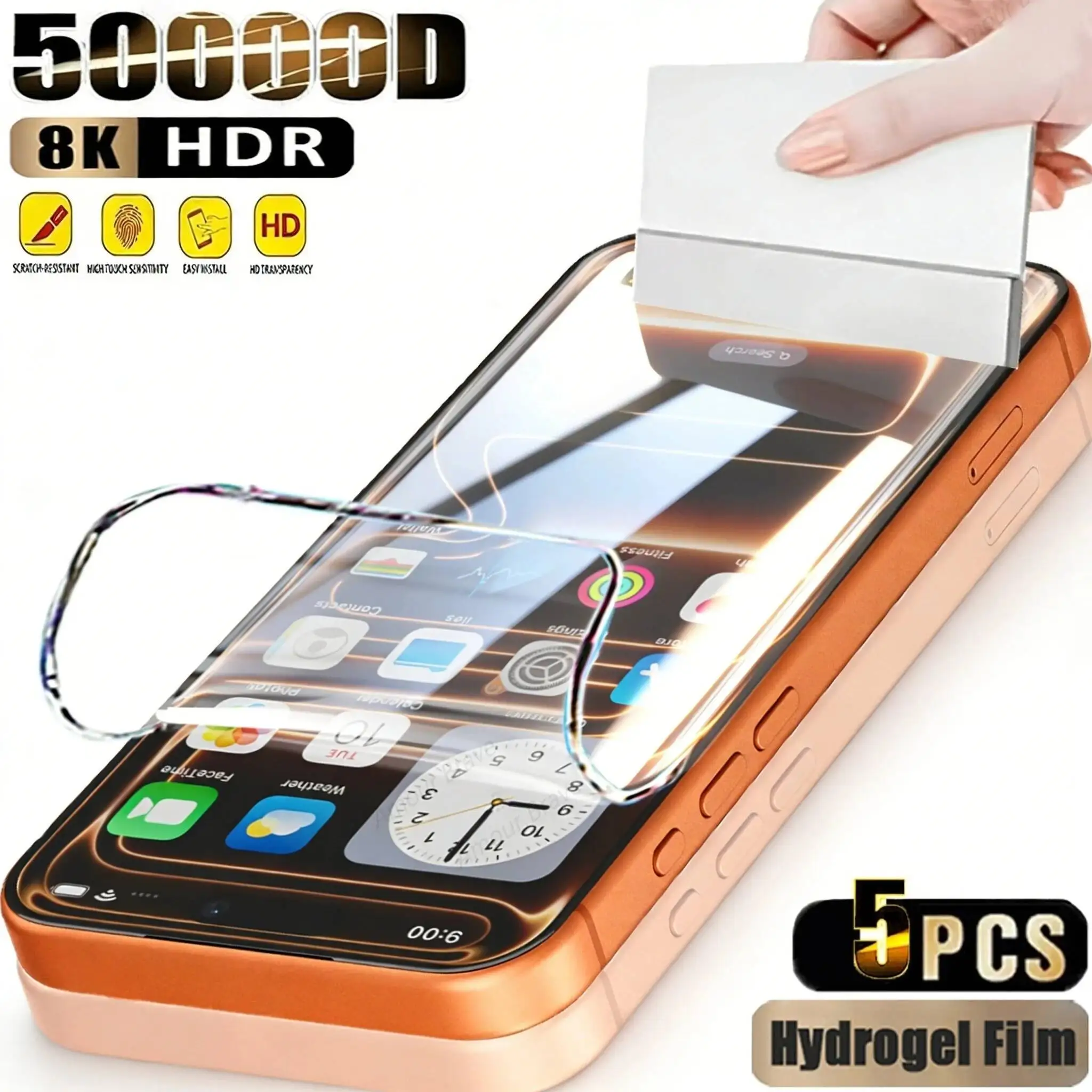 

Hydrogel Film for Iphone 17 16 15 14 Pro Air AR Anti-Reflection Screen Protector Gel For Iphone17 13 12 11 Mini XR XS Max