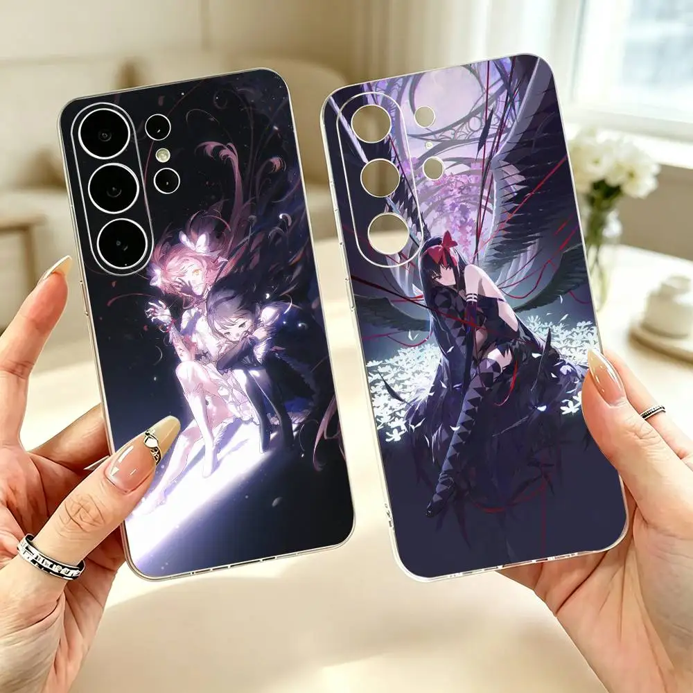 H-Homura Akemi  Clear Soft Silicone Phone Case for Samsung S25 S24 S23 S22 S21 S20 Ultra Plus