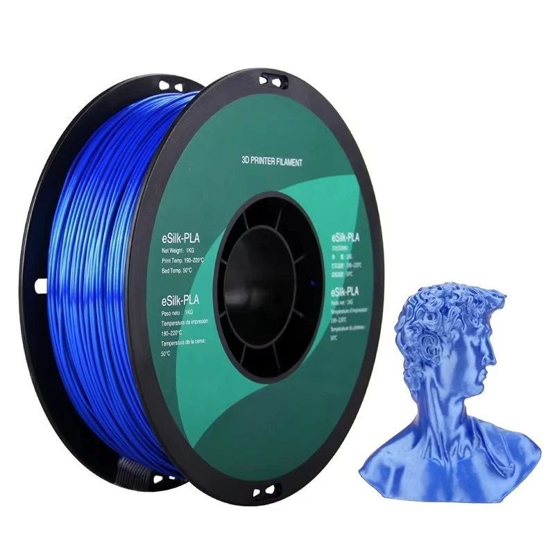 1.75mm Multi Color Silk Gloss PLA Filament 1kg Uniform Diameter Bubble-Free Material For Art Model & Ornament Printing