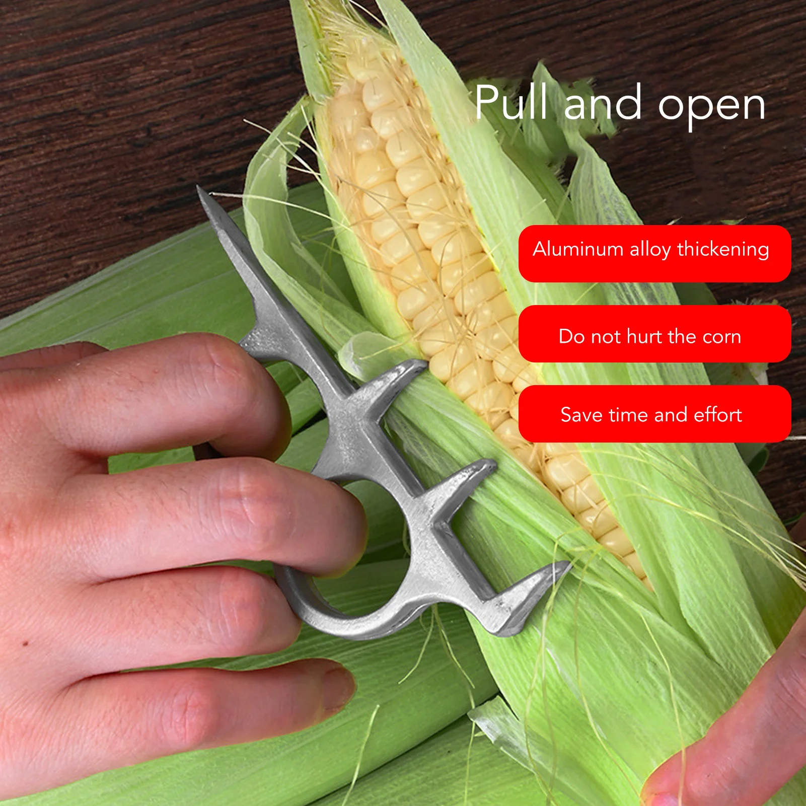 1Pc Aluminum Alloy Corn Quick Husker High Hardness Corn Peeler Peeling Tool Kitchen Gadgets Utensils