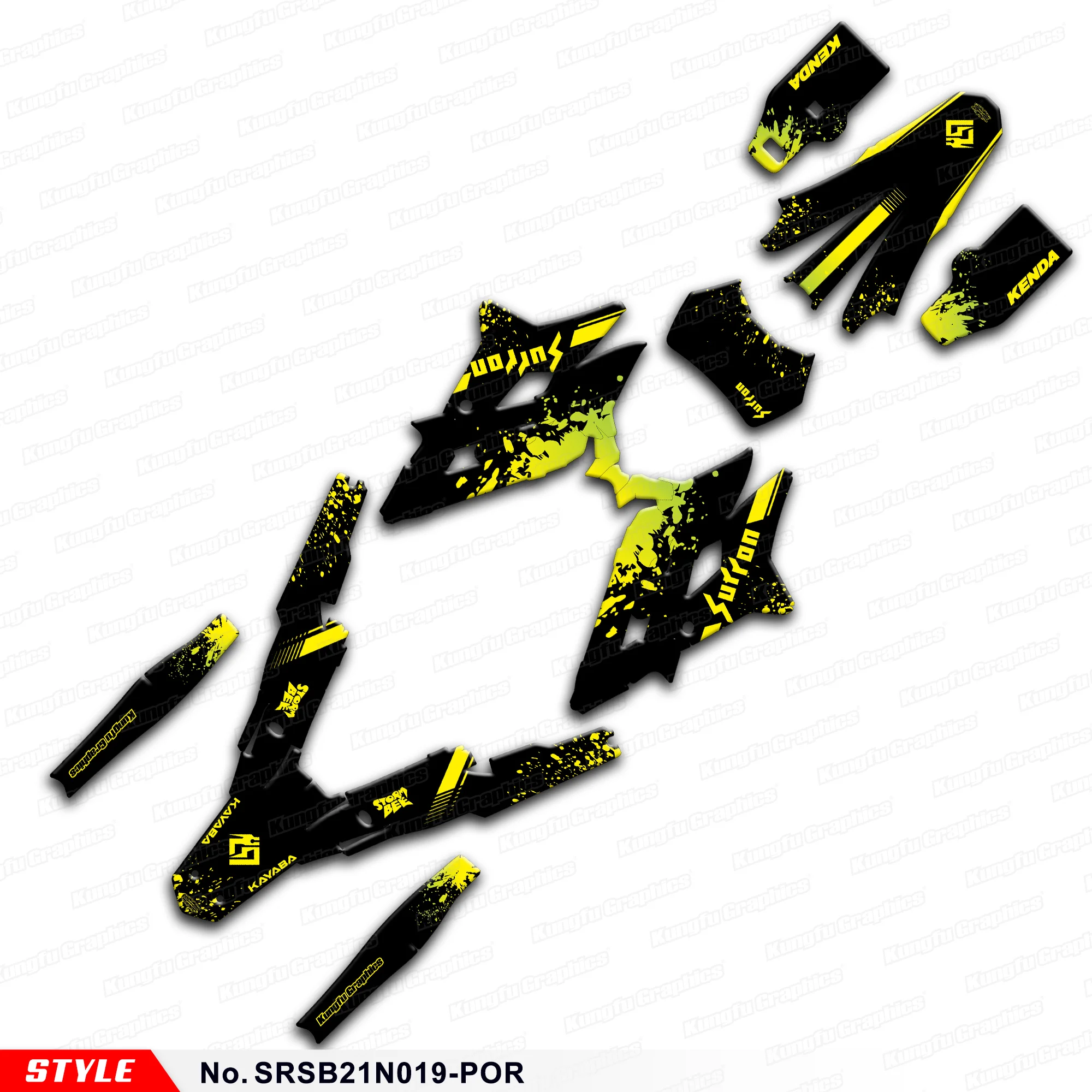 

JY RACING индивидуальные мотоциклетные наклейки, клейкие наклейки для Storm Bee Dirt eBike, комплект для восстановления, SRSB21N019-POR