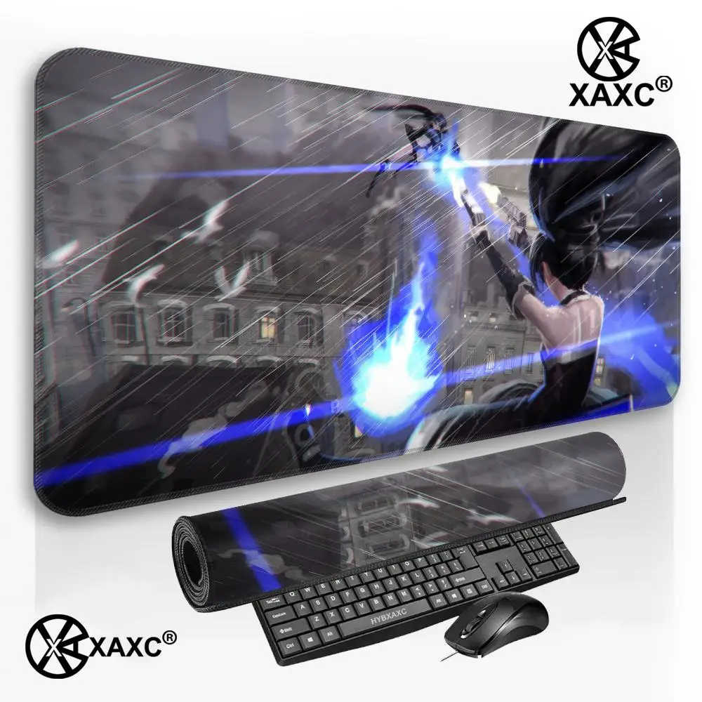 

BRS Dark Twin Tail B-Black Rock Shooter Anime Girl With Giant Cannon XXL gAMING Mouse Pad Non-slip Rubber Edge Desk Mat XAXC