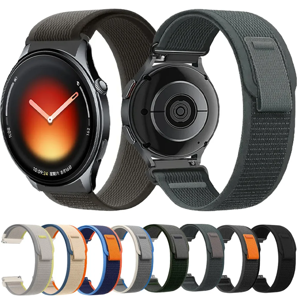 

Ремешок из нейлона 20 мм/22 мм для Xiaomi Watch 5/Realme Watch 5 S, браслет для OPPO Watch S/X2/Oneplus Watch Lite/3