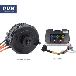 5000W 35H QS165 90KPH PMSM Mid Drive Motor Hall Type con Controller FarDriver V2 ND72450 per Dirtbike ad alta velocità