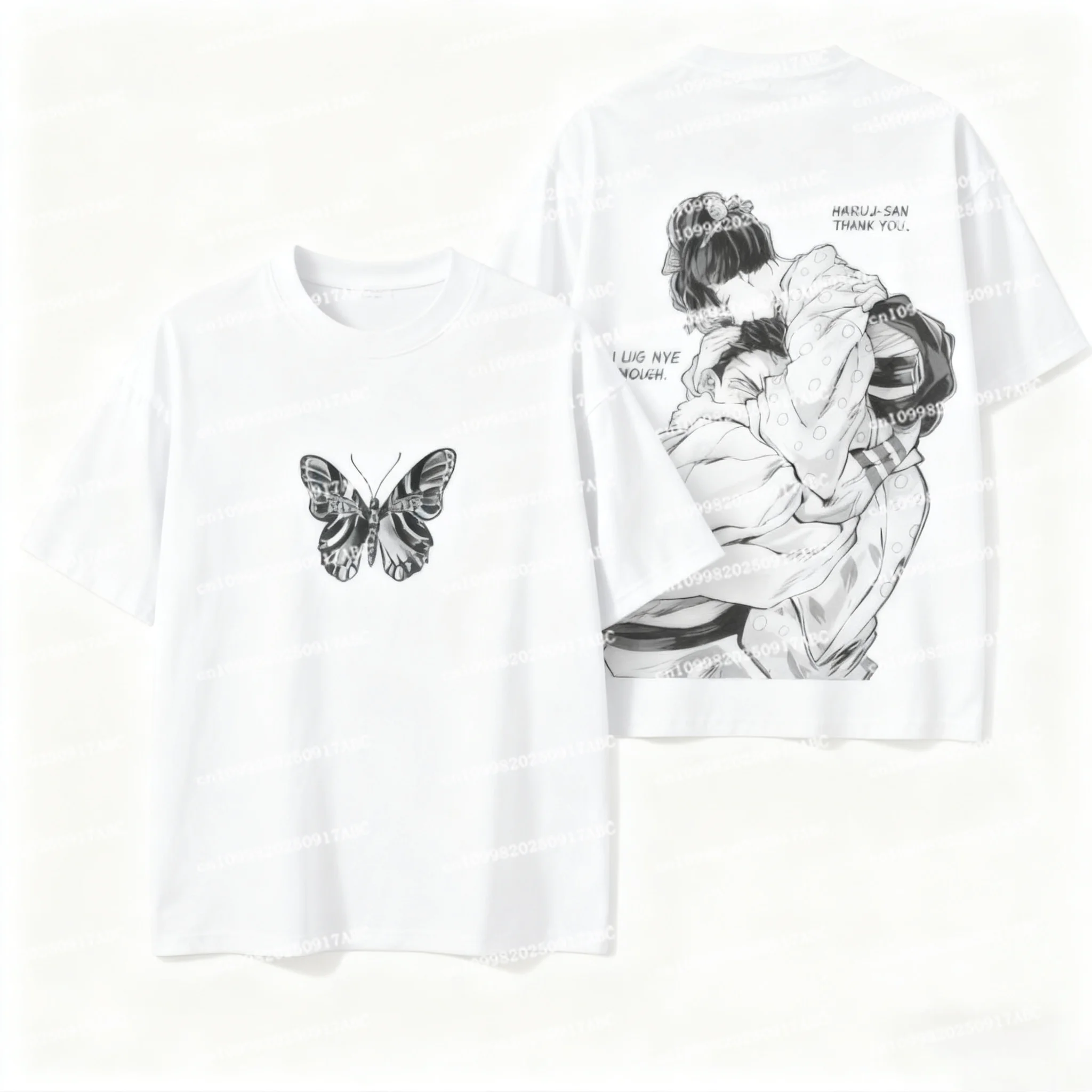 الرجال القطن التي شيرت أعلى anga شيطان القاتل الرجال القطن تي شيرت Akaza Koyuki المتضخم طفل تي شيرت قمصان قصيرة الأكمام النساء الملابس