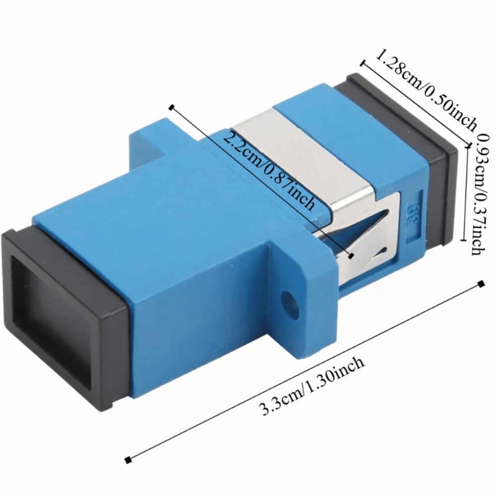 50 pçs sc para sc acoplador de fibra óptica fêmea para fêmea upc adaptador de fibra conector de flange adaptador de conector de fibra industrial
