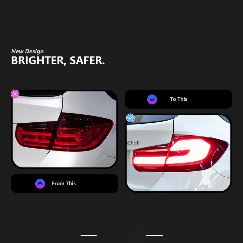 for 2013-2018 BMW 3 Series F31 Touring version tail light assembly modification to LED running , brake lights, an