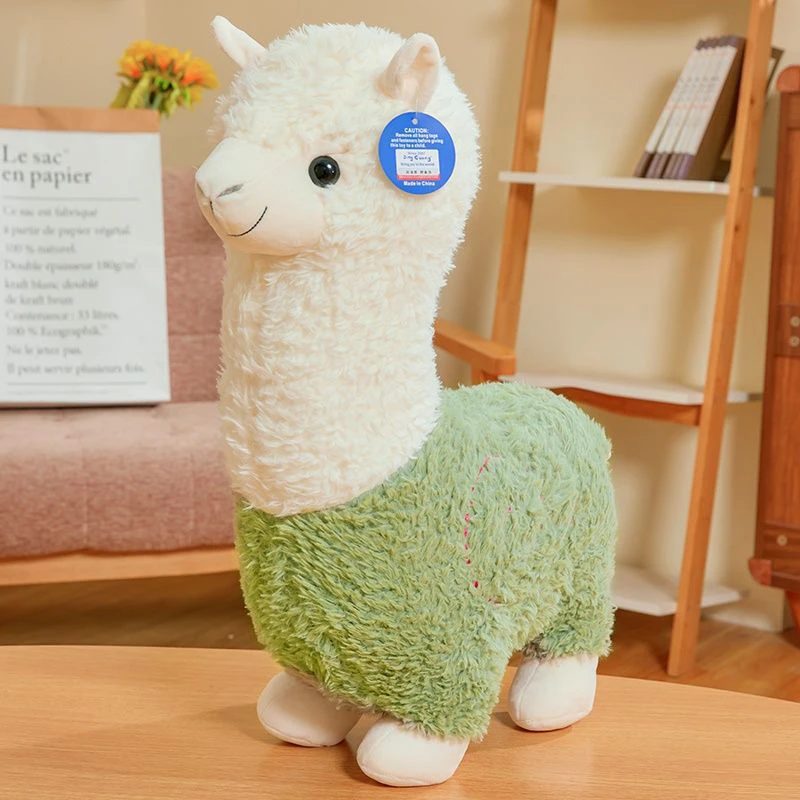 アルパカ-子供向けの柔らかい綿のぬいぐるみ,かわいい動物のぬいぐるみ,家庭やオフィスの装飾,誕生日プレゼント,25cm, 3色,新品