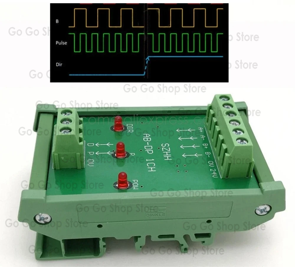 Converter Terminal Module Quadrature Signal AB 90° Phase NPN PNP To Pulse With Direction 24V For Drive Stepper Servo