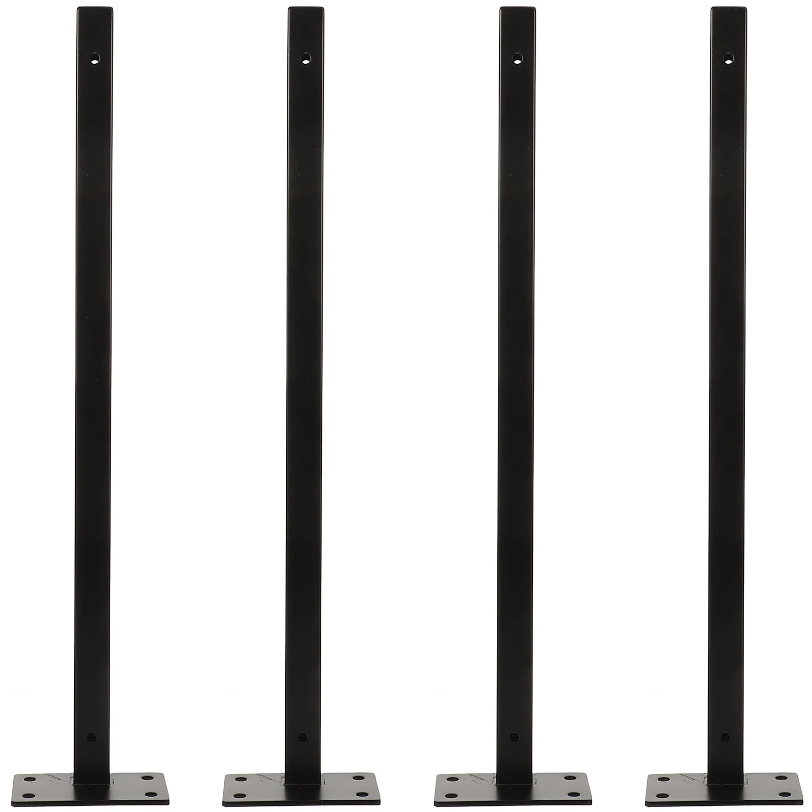 

4pcs Hidden Shelf Brackets Black Stainless Steel Heavy Duty Floating Shelf Support For Wall Mounted Shelves Kitchen Cabinet Diy