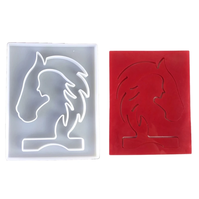 Fast Reach Horse Head Sculptures Mold Durable Silicone Molds Girl Shaped Epoxy Resin Moulds Handmade Home Ornament